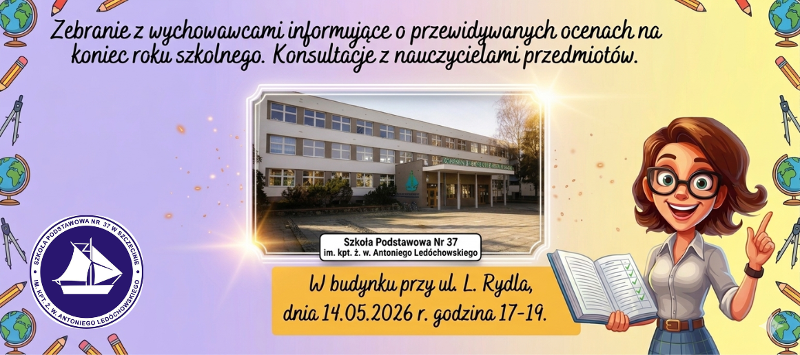 Baner informujący o zebraniach z rodzicami